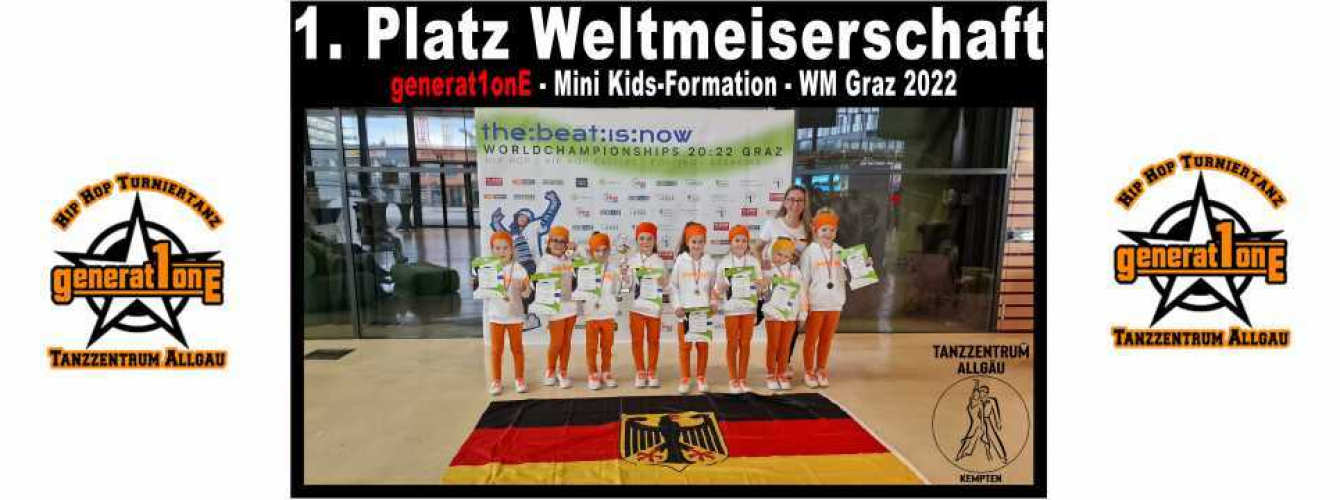 Rahmen generat1onE – WM Graz 2022 – Formation Mini Kids generat1onE